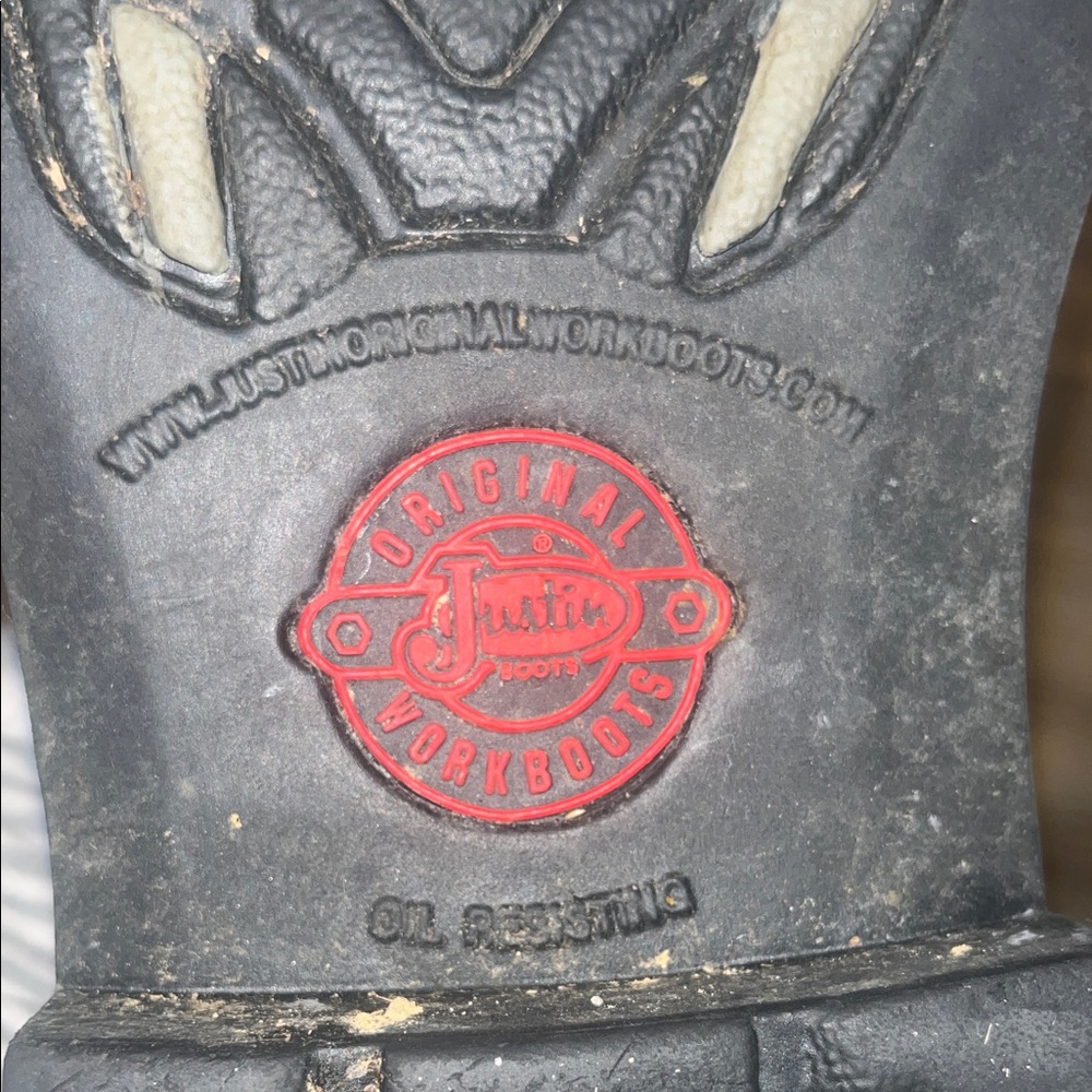 Justin Boots Brown Leather Cowboy Boots with Multi-color Stitching, see toe pic - Picture 12 of 15
